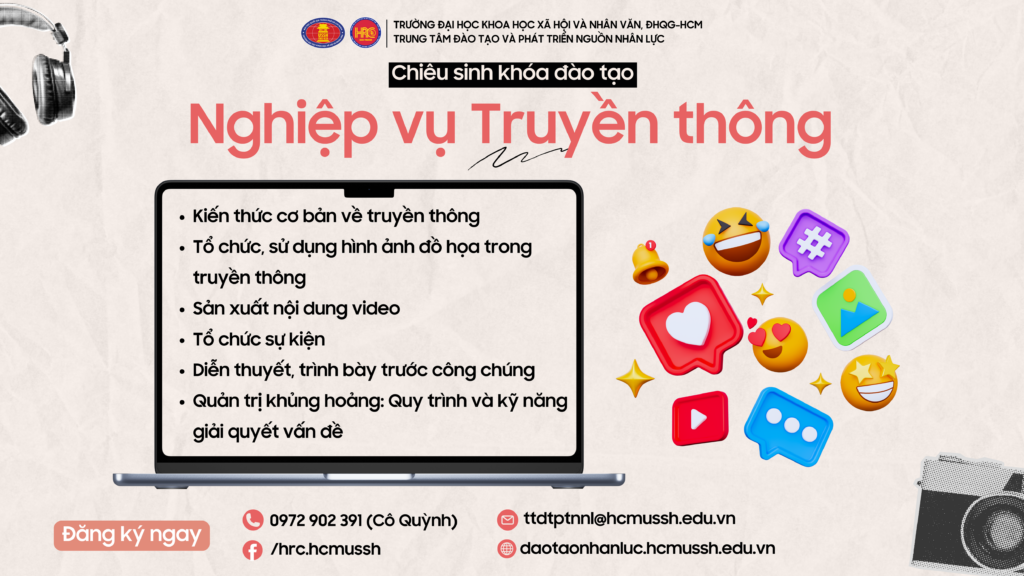 Nghiệp vụ Truyền thông (Khóa 3) – Khai giảng 25/08/2024