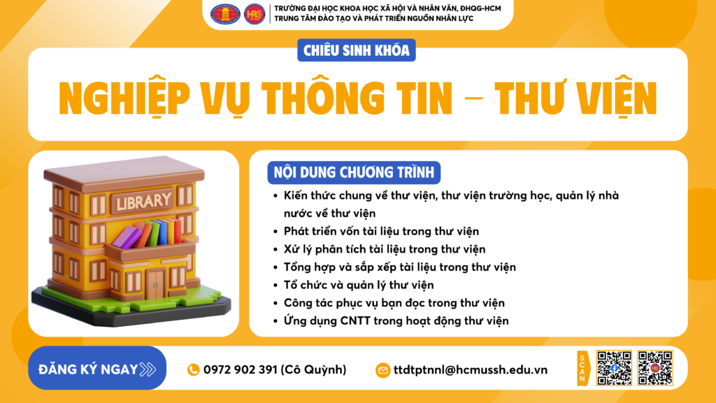 Nghiệp vụ Thông tin – Thư viện (Khóa TVNV.LV08)