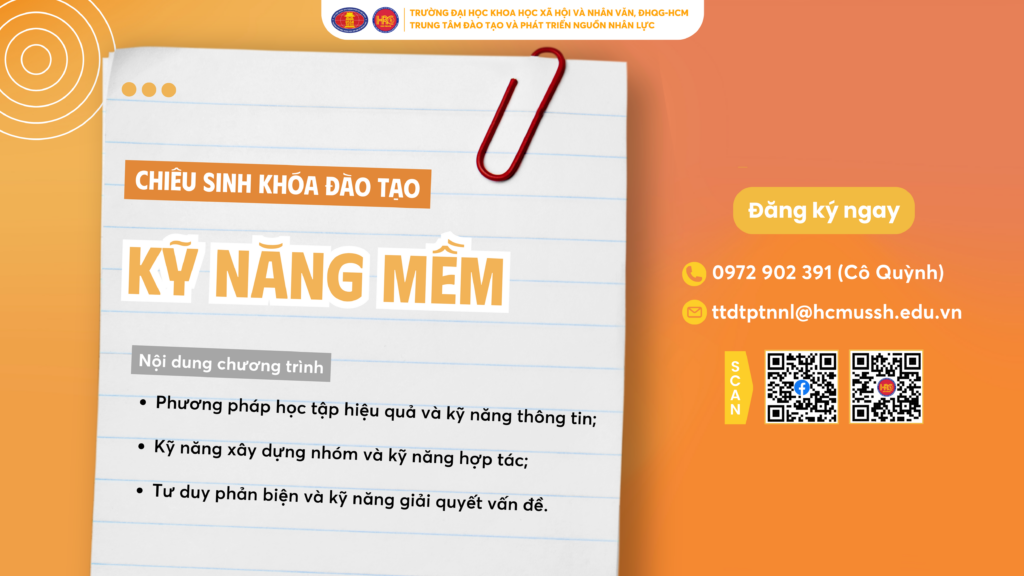 Kỹ năng mềm (Khóa 13) – Dự kiến khai giảng 24/03/2025