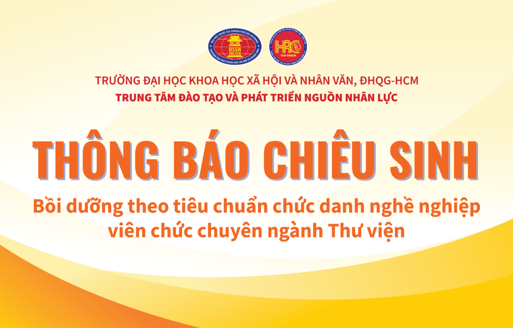 Thông báo chiêu sinh khóa Bồi dưỡng theo tiêu chuẩn chức danh nghề nghiệp viên chức chuyên ngành Thư viện năm 2025
