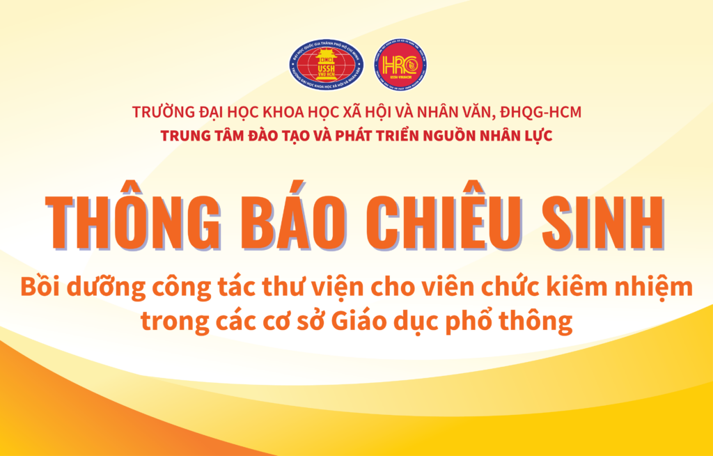 Thông báo về việc chiêu sinh khóa Bồi dưỡng công tác thư viện cho viên chức kiêm nhiệm trong các cơ sở Giáo dục phổ thông năm 2026