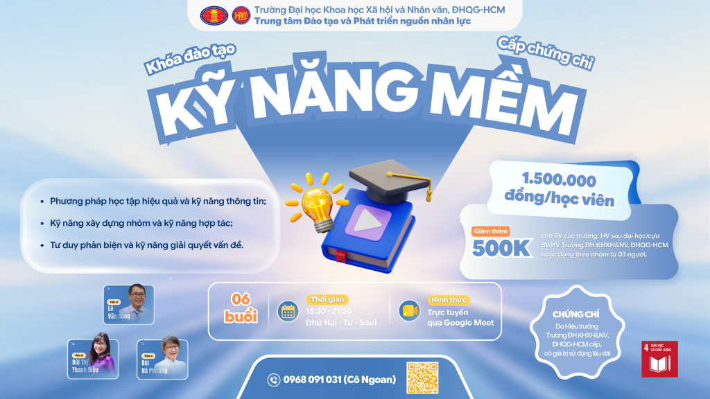 Kỹ năng mềm (Khóa 19) – Dự kiến khai giảng 29/07/2026