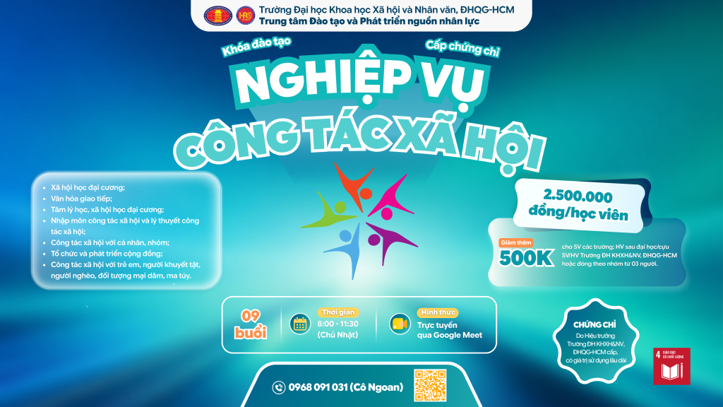 Nghiệp vụ Công tác xã hội (Khóa 5) – Dự kiến khai giảng 02/08/2026